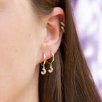 cubic zirconia earrings  - seol-gold