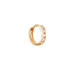 9ct Solid Rose Gold Cage CZ Hoops