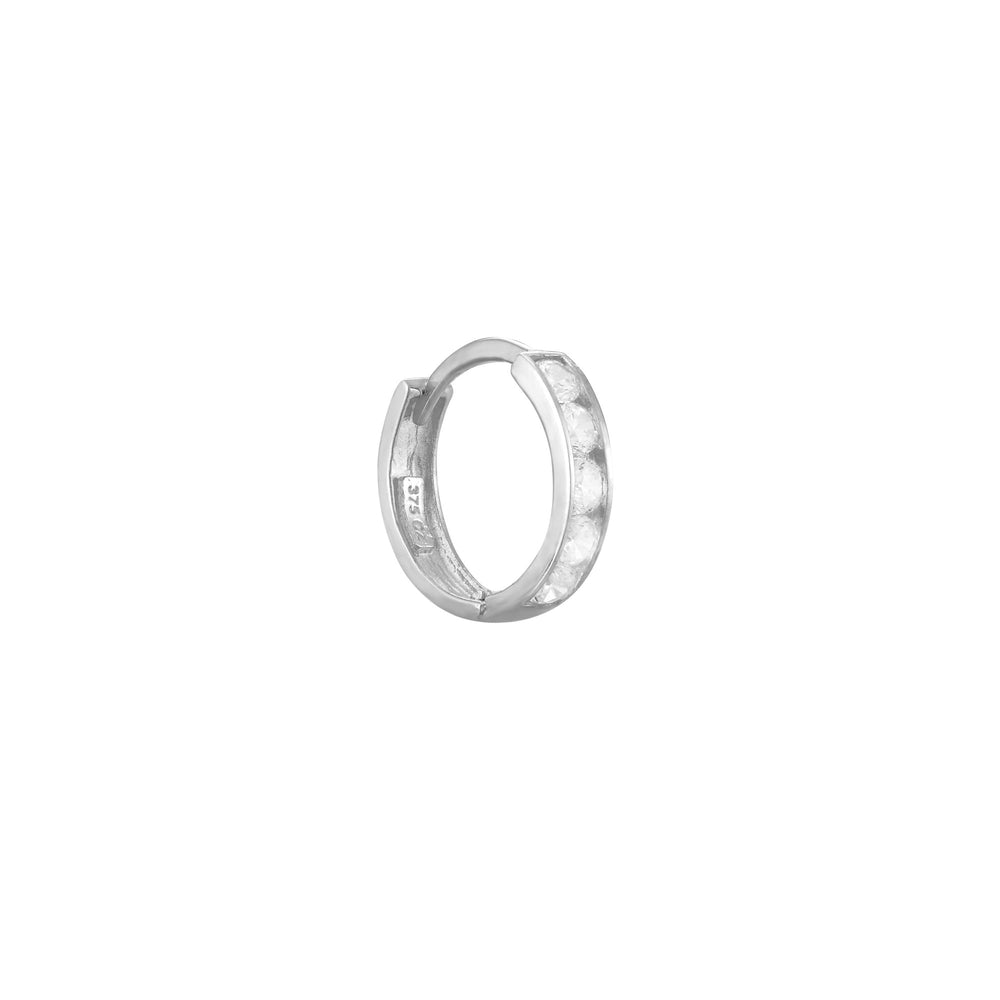 Sterling Silver Cage CZ Hoops