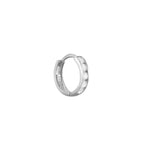 9ct Solid White Gold Cage CZ Hoops