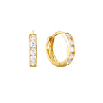 18ct Gold Vermeil Cage CZ Hoops