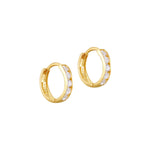 18ct Gold Vermeil CZ Tiny Hoop Earrings