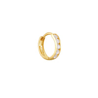cz hoop earrings - seol-gold