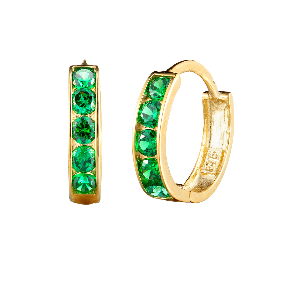 Piper CZ Gold Hoops - 18mm main image 1