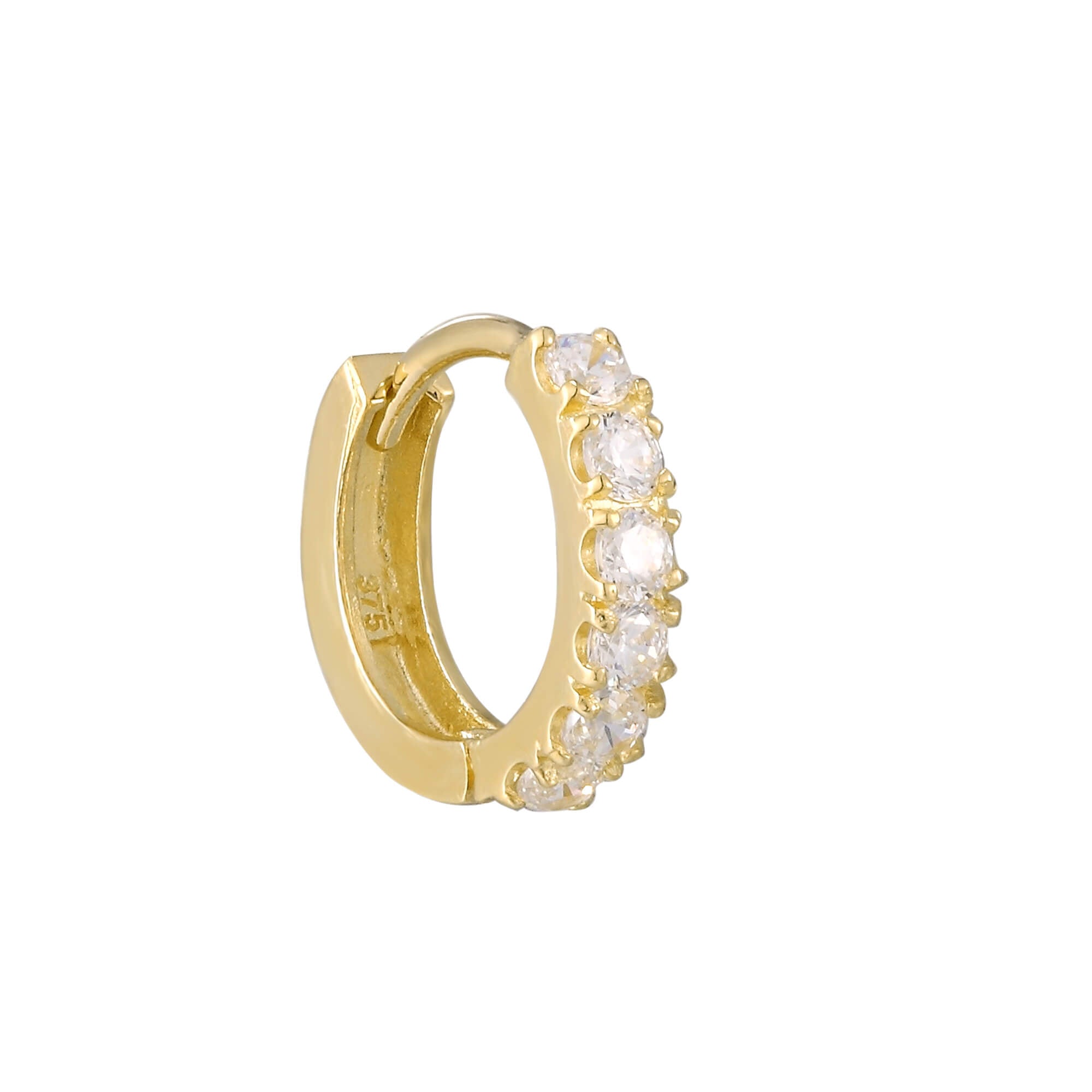 9ct Solid Gold helix Hoop - seol-gold