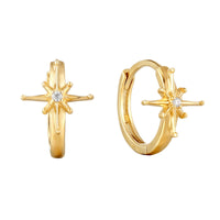 gold CZ earrings - seol-gold