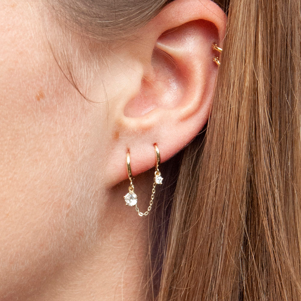 double hoop earring - seol-gold