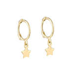 tiny star nose hoops - seolgold