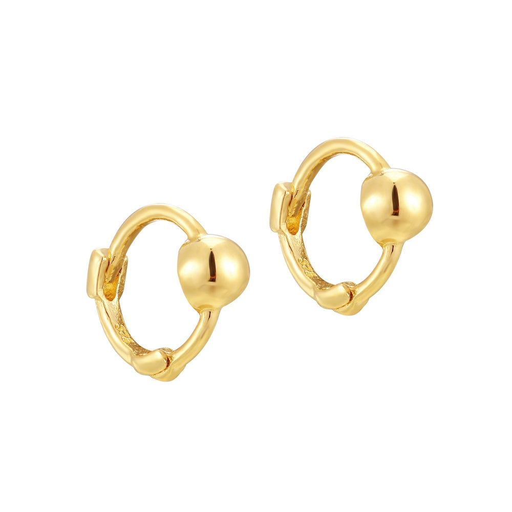 9ct gold - tiny cartilage hoops - seolgold