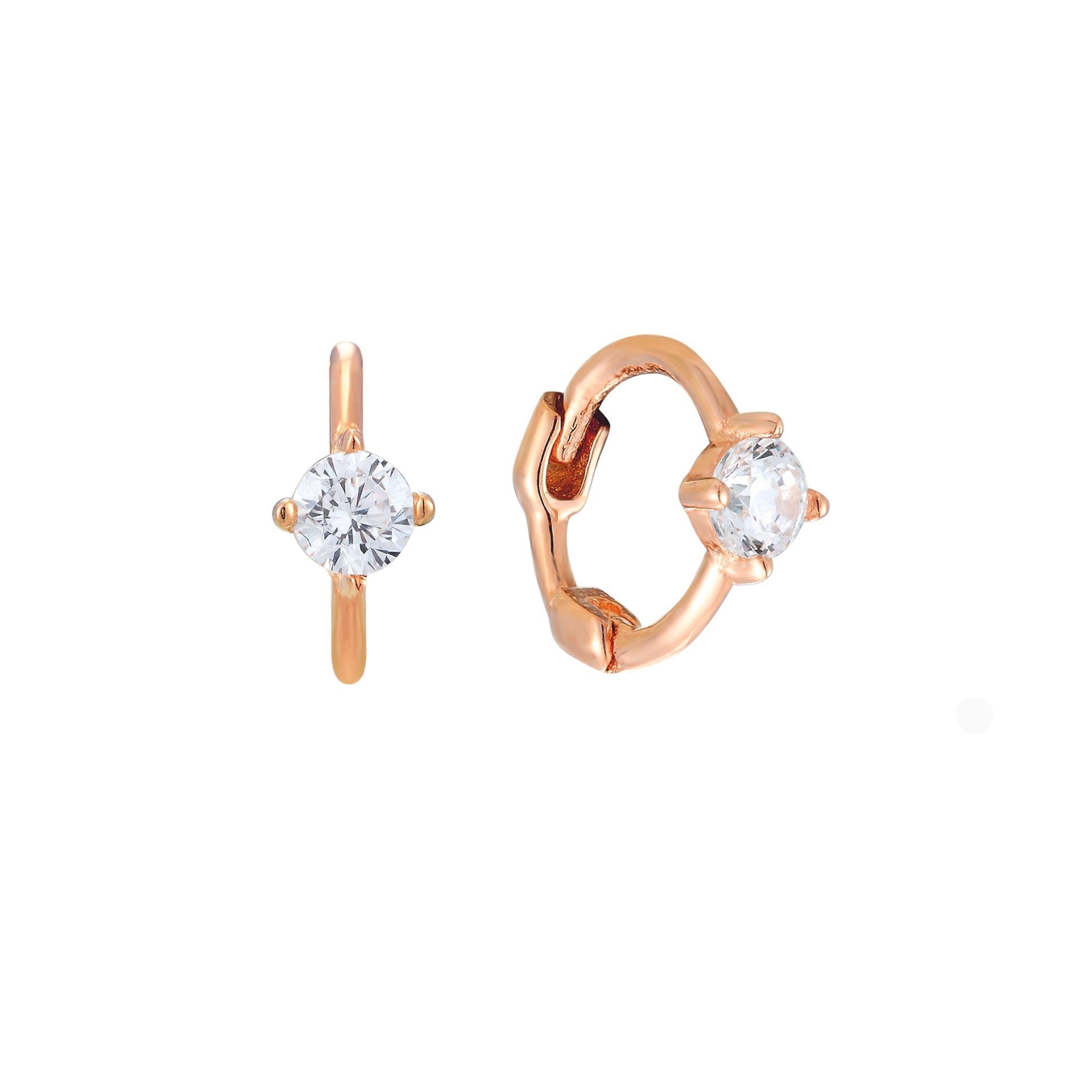 rose gold hoops - seol-gold