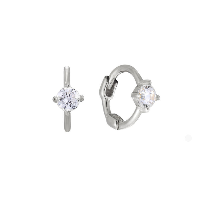 white gold hoops - seolgold