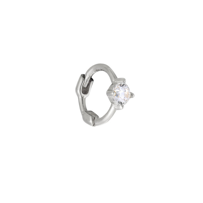 9ct white gold - cartilage earring - seolgold