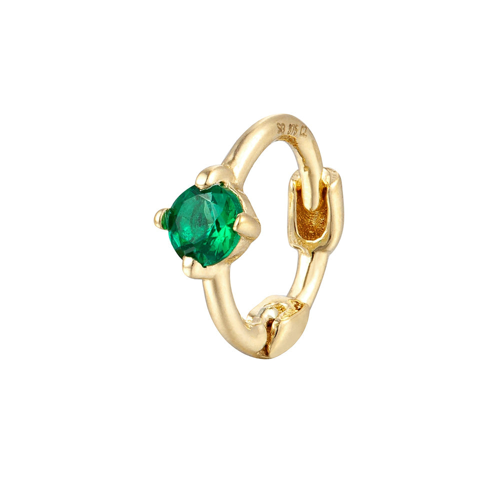 emerald gold hoop - seolgold