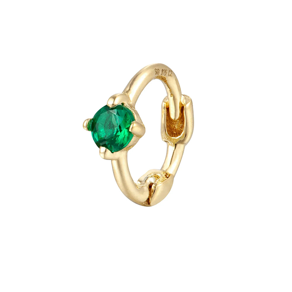 Emerald gold hoop - seolgold