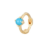 9ct gold turquoise hoop - seolgold