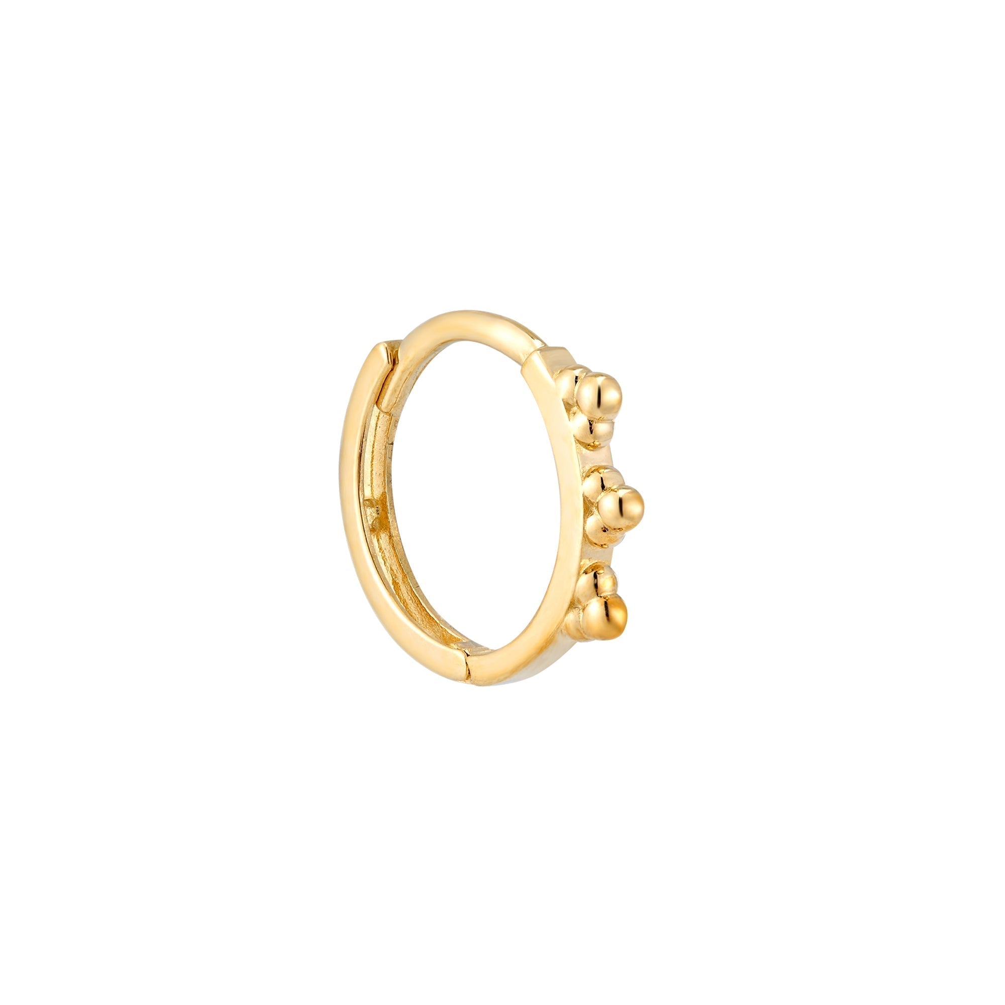 9ct Solid Gold Spike Hoop Earrings