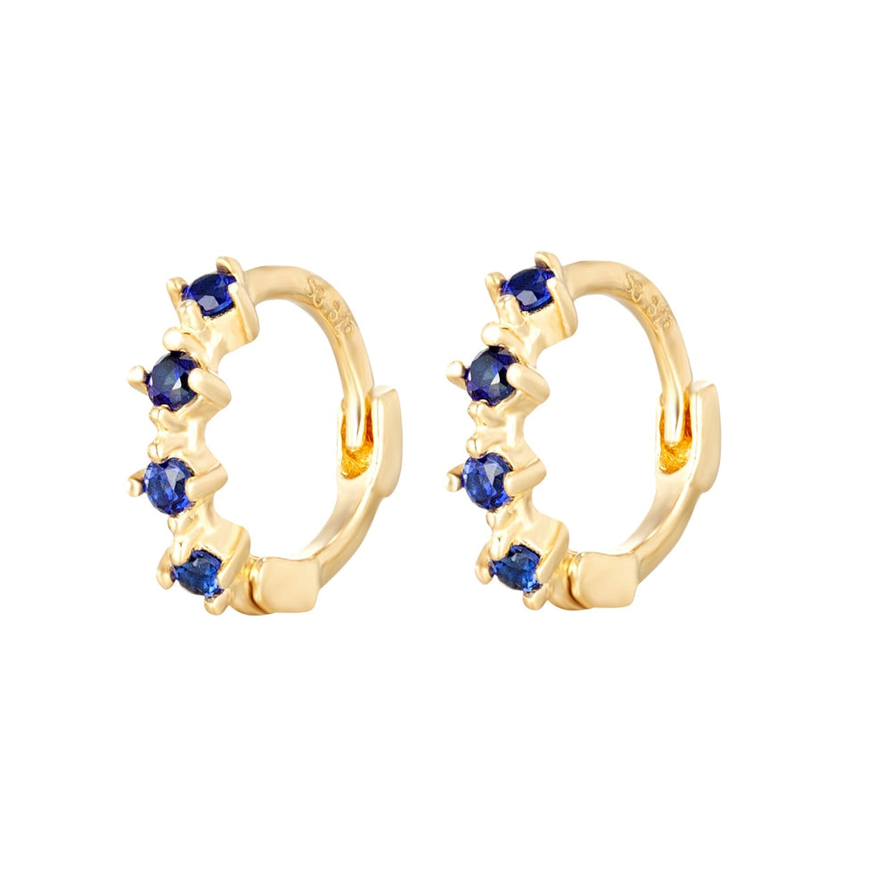 9ct gold sapphire hoop earring - seolgold