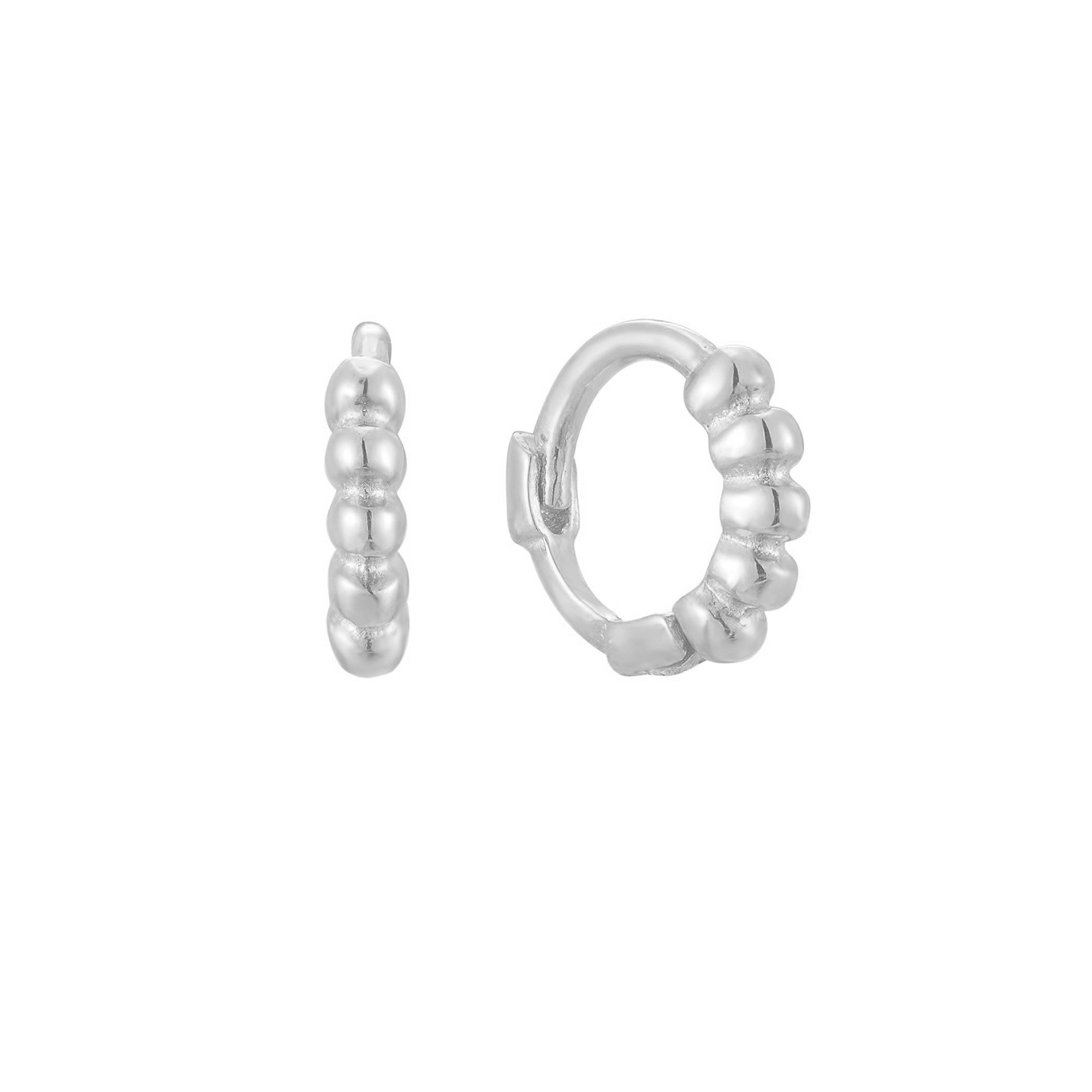 tiny silver cartilage hoops - seolgold