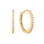 18ct Gold Vermeil CZ Hoop Earrings
