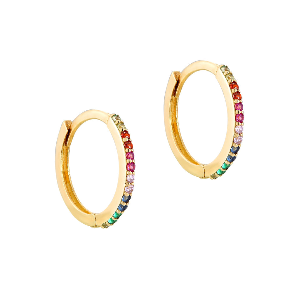 9ct Gold Rainbow Earrings - seol-gold