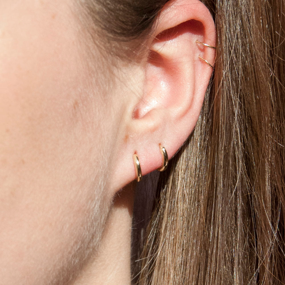 Gold Huggie Earrings - seol-gold