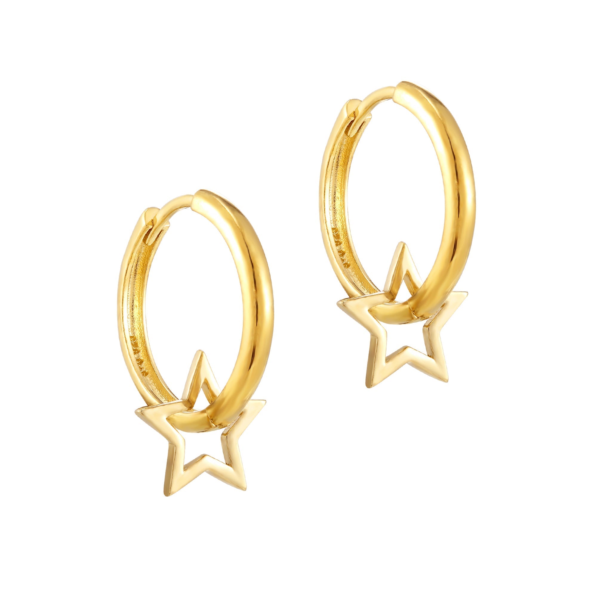 18ct Gold Vermeil hoop earring - seolgold