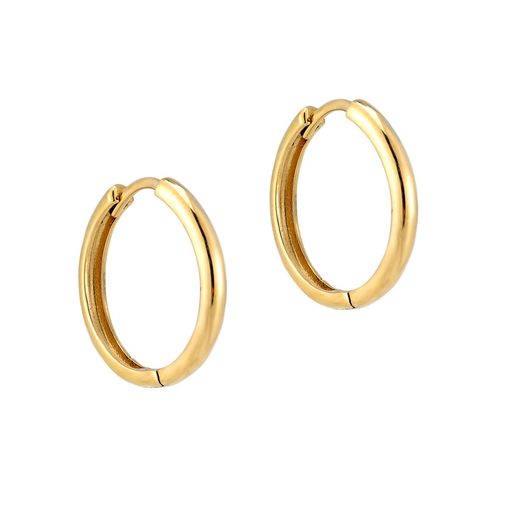 9ct Solid Gold 20mm Large Hoop Earrings