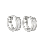 Sterling Silver Tiny CZ Cage Huggie Earrings