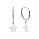 silver star hoops - seolgold