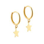 9ct Gold Star Hoops - seol-gold