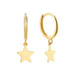 9ct gold charm hoops - seol-gold