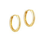 18ct Gold Vermeil Plain Hoop Earrings