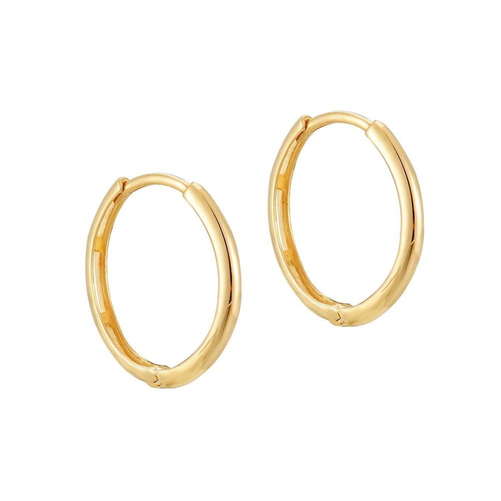 9ct Solid Gold Medium Hoop Earrings