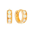  9ct Solid Gold opal hoop - seol gold