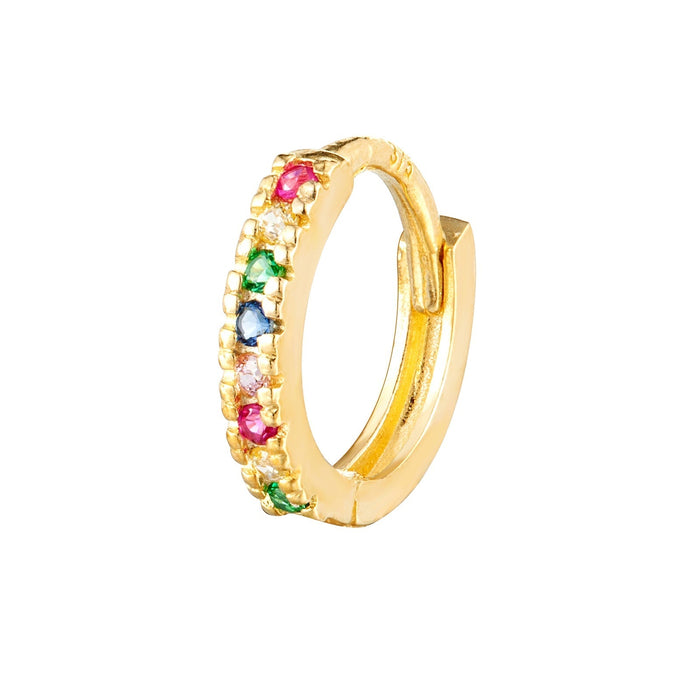 9ct Solid Gold rainbow hoops - seolgold