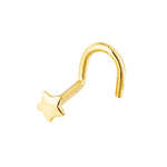 9ct gold tiny star nose stud - seolgold