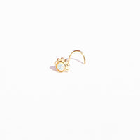 9ct gold Opal nose stud - seol-gold