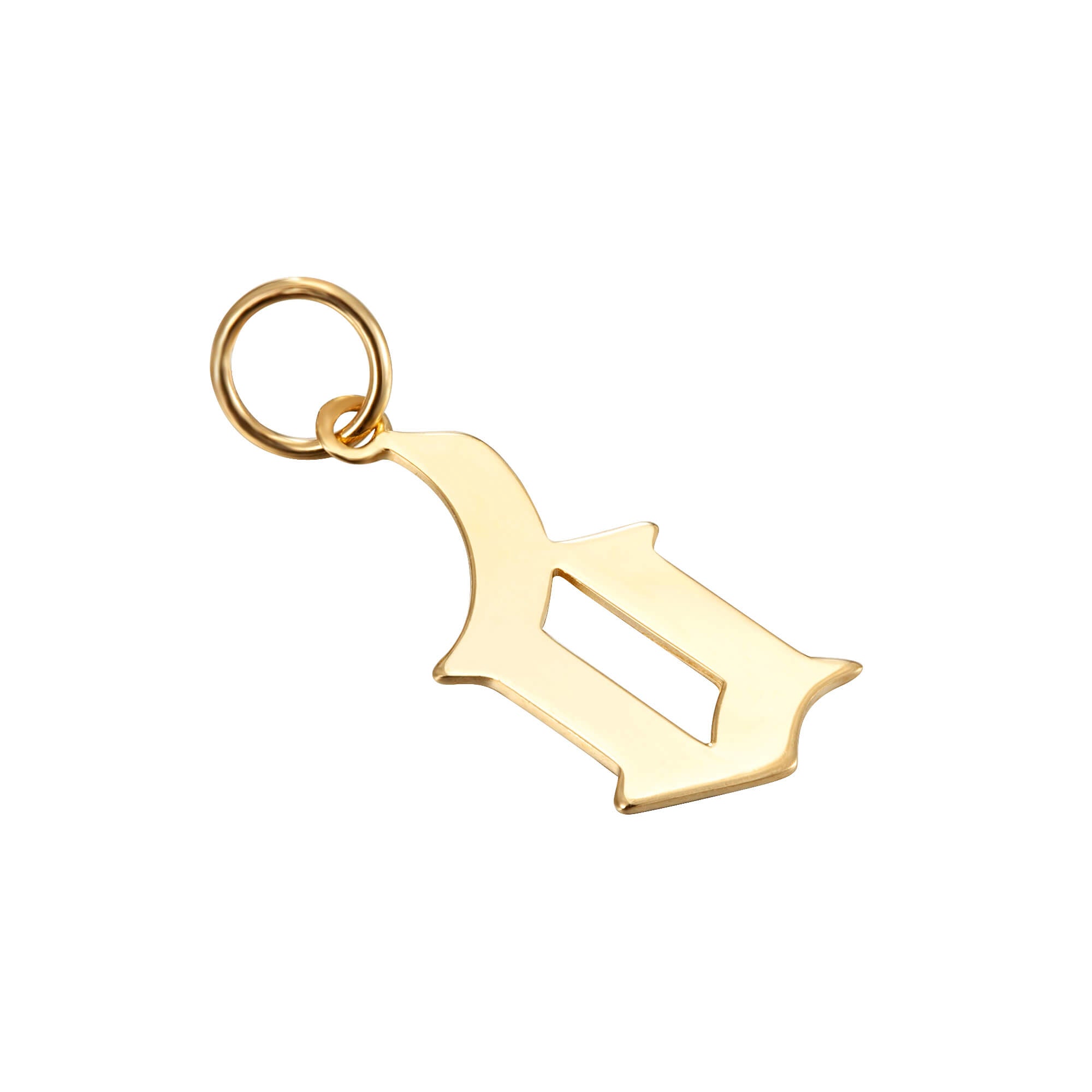 solid gold letter charm - seolgold