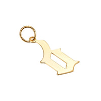 solid gold letter charm - seolgold
