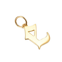 solid gold letter charm - seolgold