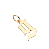 solid gold letter charm - seolgold