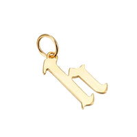 solid gold letter charm - seolgold