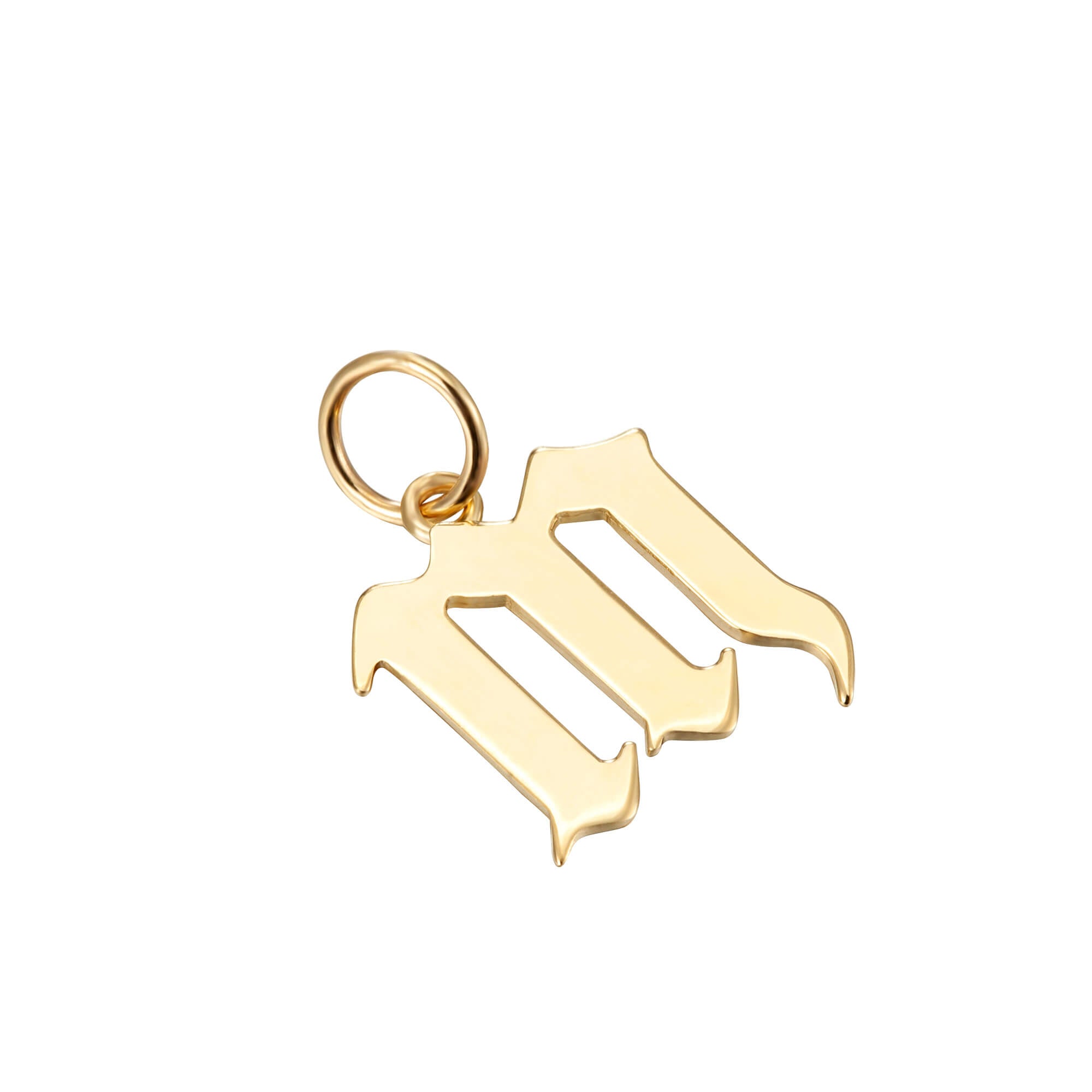 solid gold letter charm - seolgold