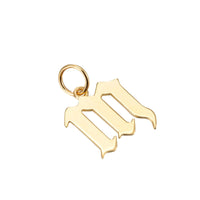 solid gold letter charm - seolgold