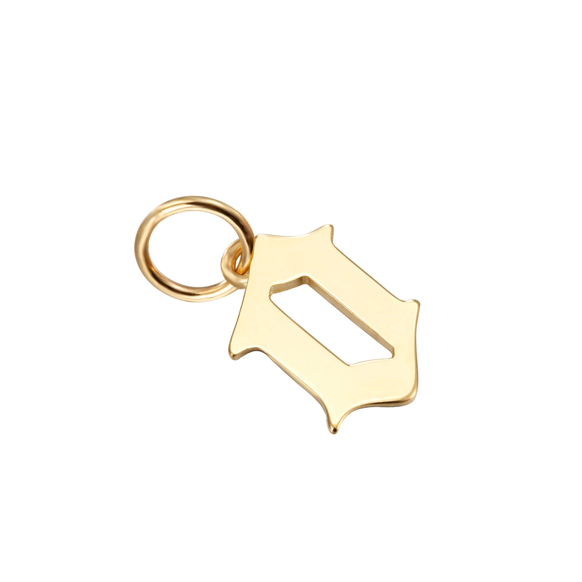 solid gold letter charm - seolgold
