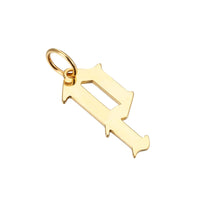 solid gold letter charm - seolgold