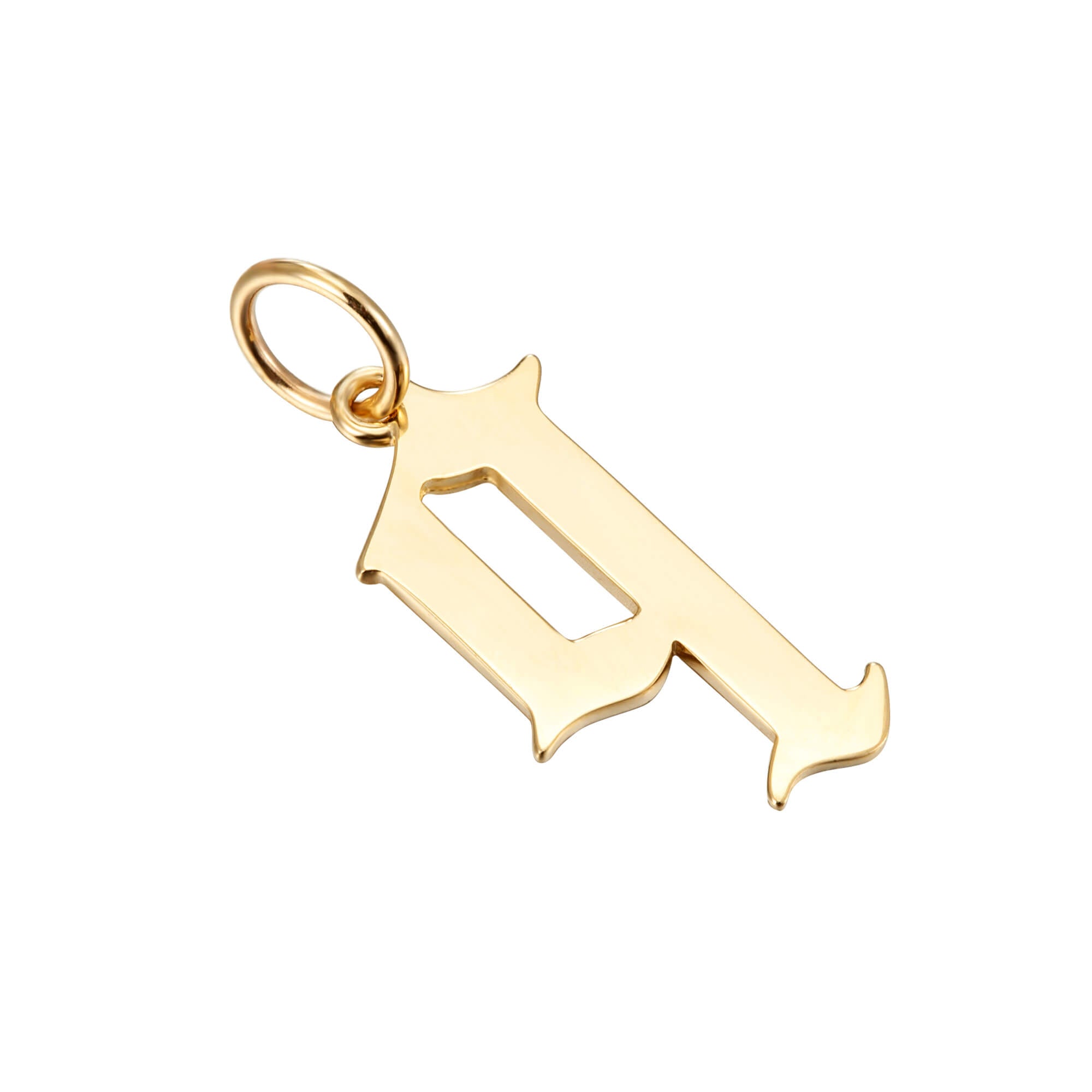 solid gold letter charm - seolgold