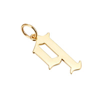 solid gold letter charm - seolgold