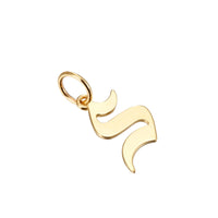 solid gold letter charm - seolgold