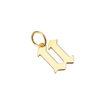 solid gold letter charm - seolgold